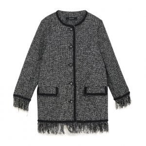 Tweed Jacket With Metallic Thread