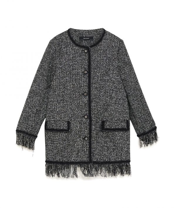 Tweed Jacket With Metallic Thread