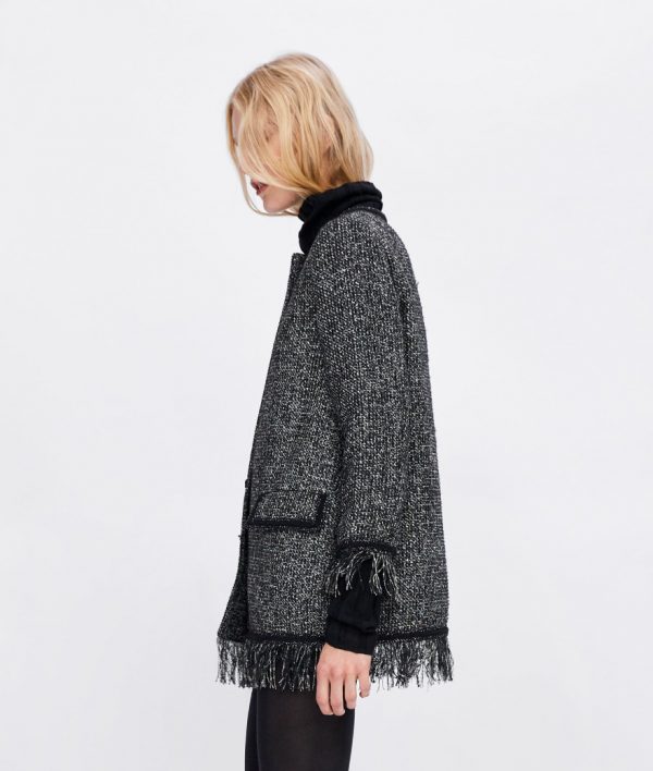 Tweed Jacket With Metallic Thread