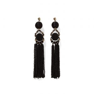 Bits Hoop Earrings in Black